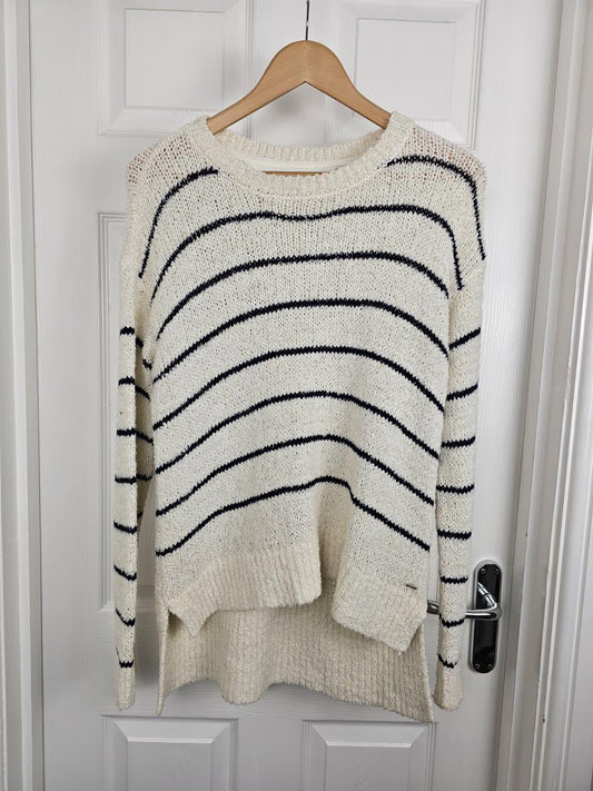 Tommy Hilfiger Womens Pullover Knitted Striped Nautical Style Sweater/Jumper - S
