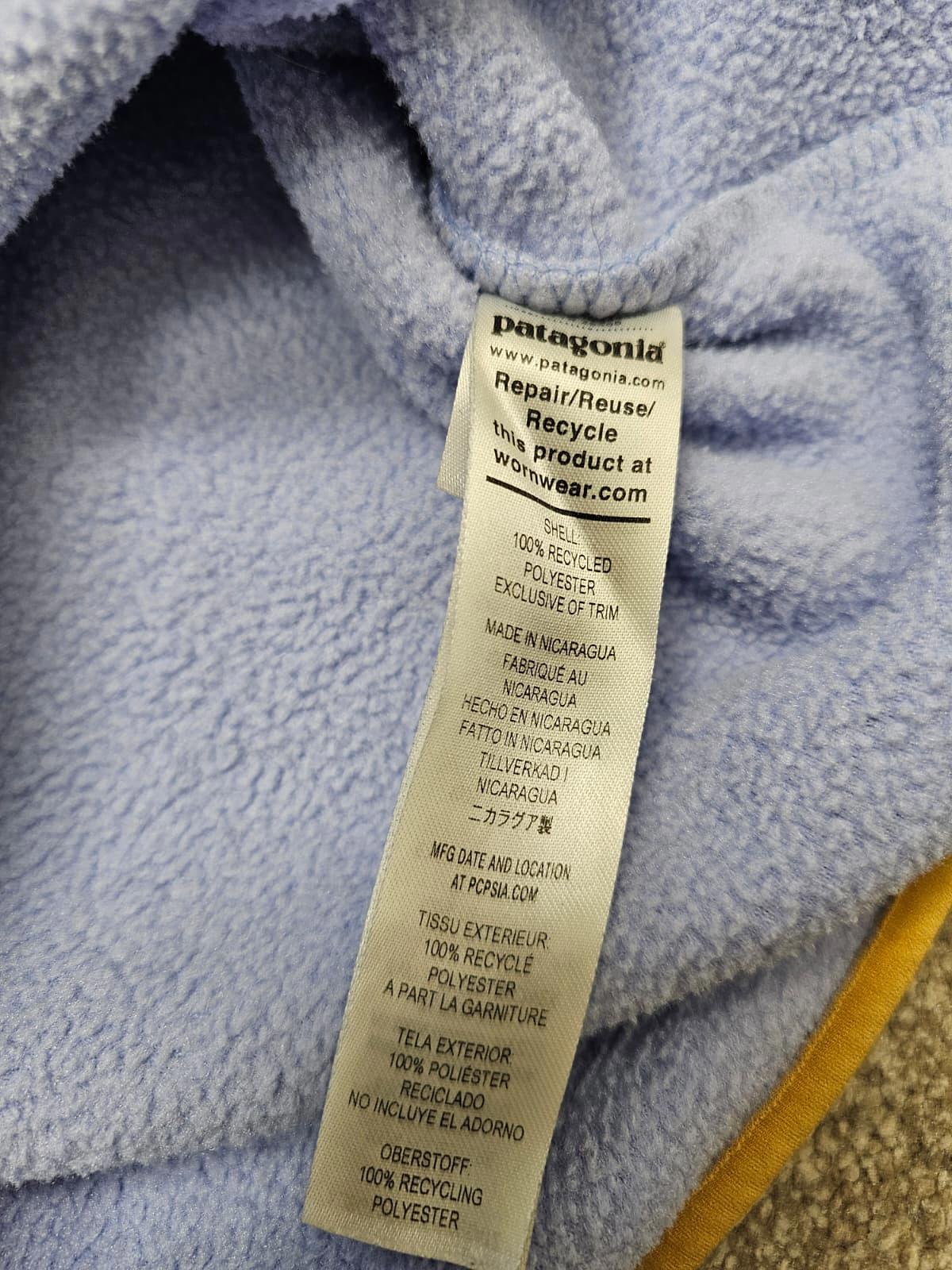 Patagonia Womens Pullover Snap Button Synchilla Fleece Jumper - XS (8-10)