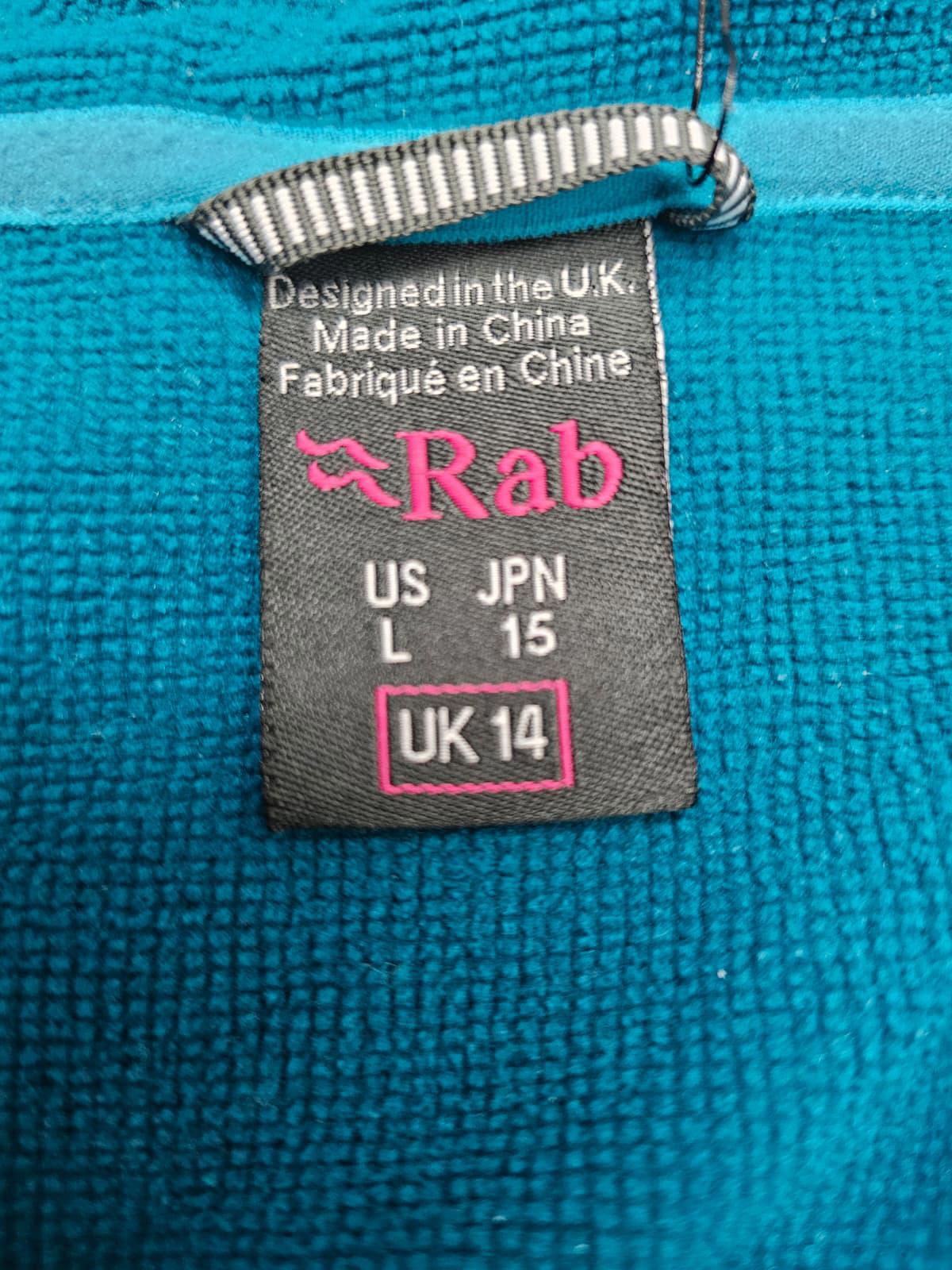 Rab Womens Thermic Full Zip Hooded Fleece Jacket - UK 14 - Aqua Green