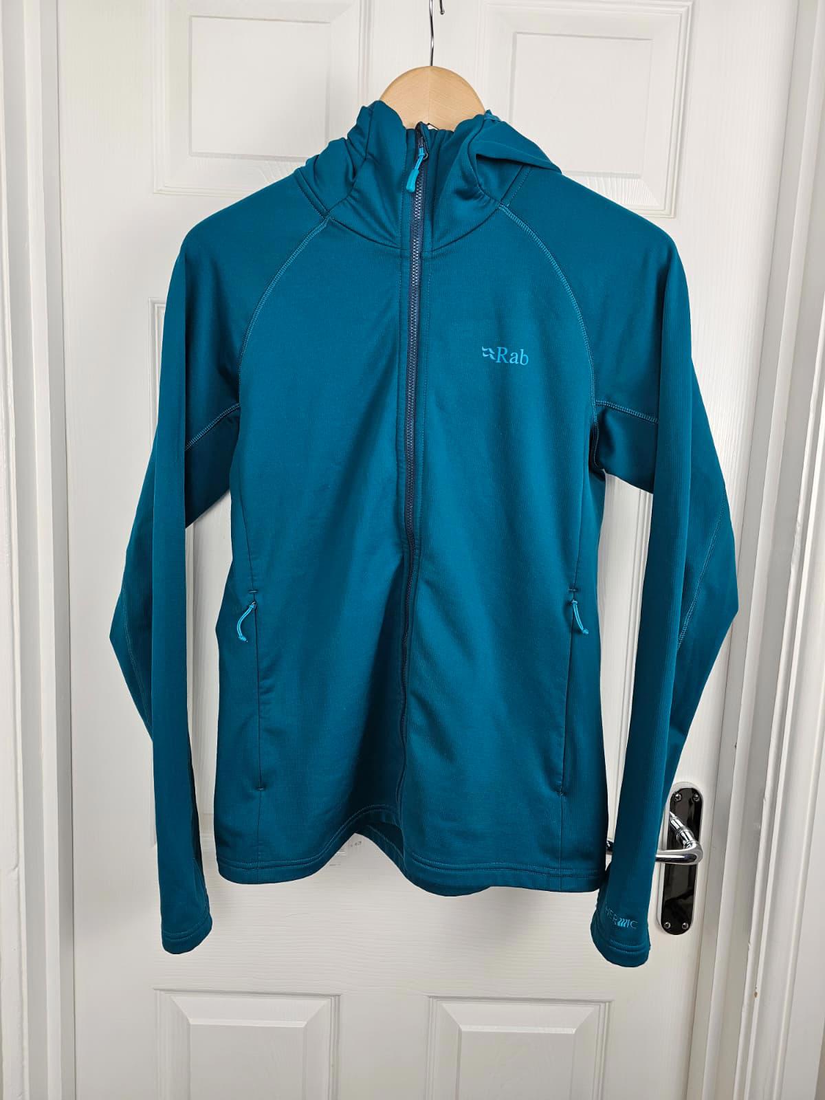 Rab Womens Thermic Full Zip Hooded Fleece Jacket - UK 14 - Aqua Green