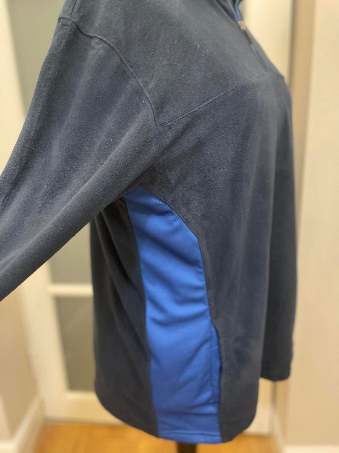 Reebok Vintage Navy/Blue 1/4 Zip Fleece Jumper - XL/Extra Large
