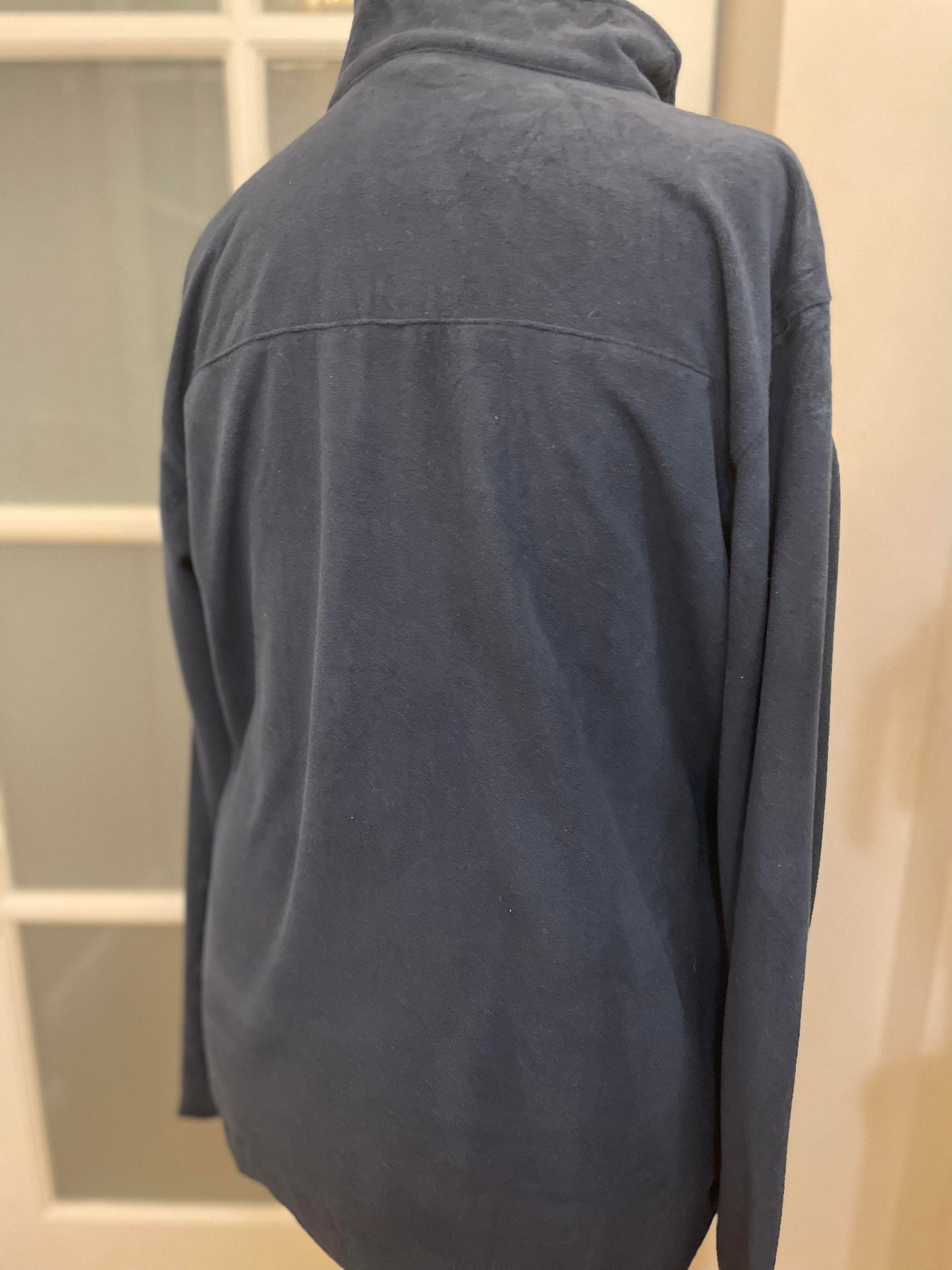 Reebok Vintage Navy/Blue 1/4 Zip Fleece Jumper - XL/Extra Large