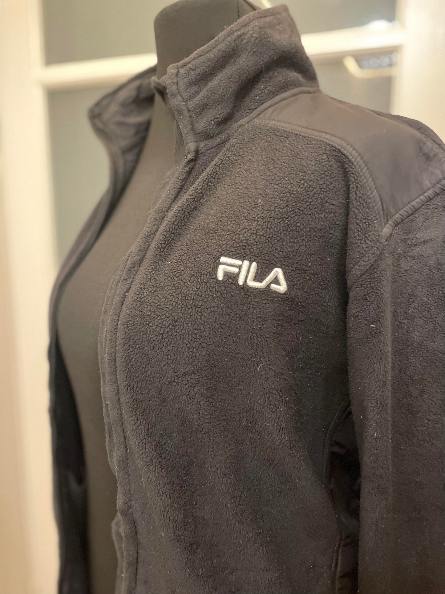 Vintage FILA Black Full Zip Fleece Jacket winter - M/Medium
