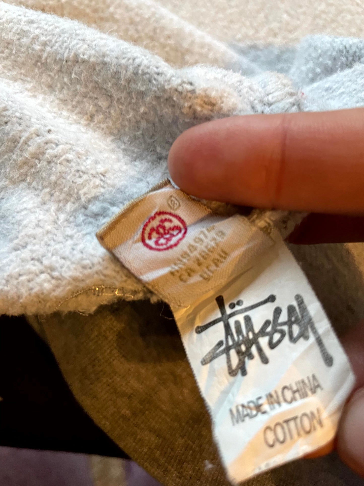 Stussy Big Spellout Grey Pullover Pullover Sweatshirt Jumper - M/Medium