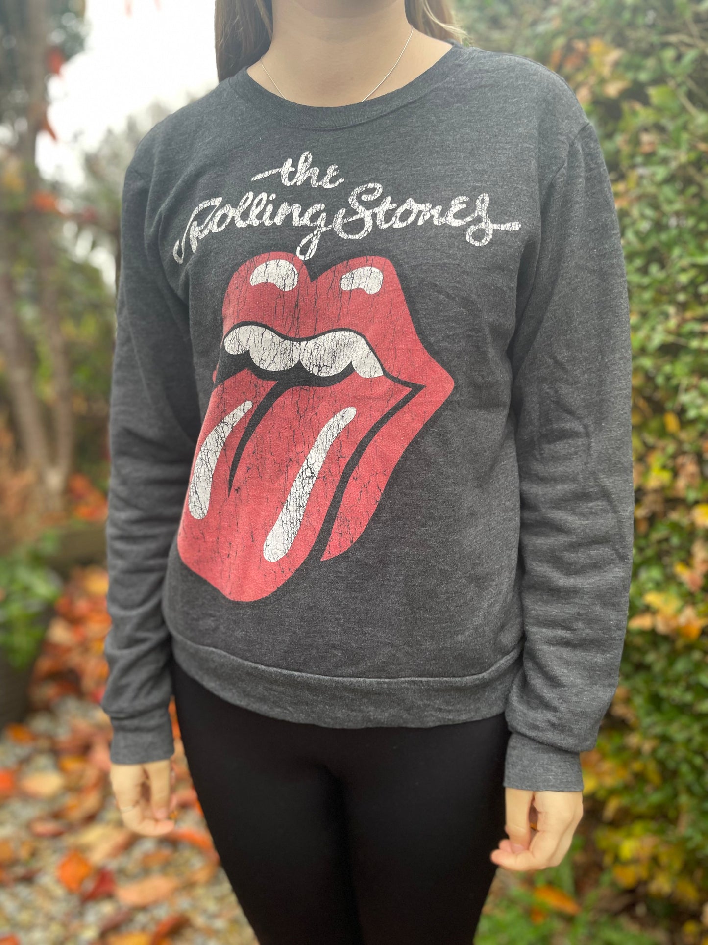 The Rolling Stones Grey Pullover Jumper Sweater/Sweatshirt Band - S/Small