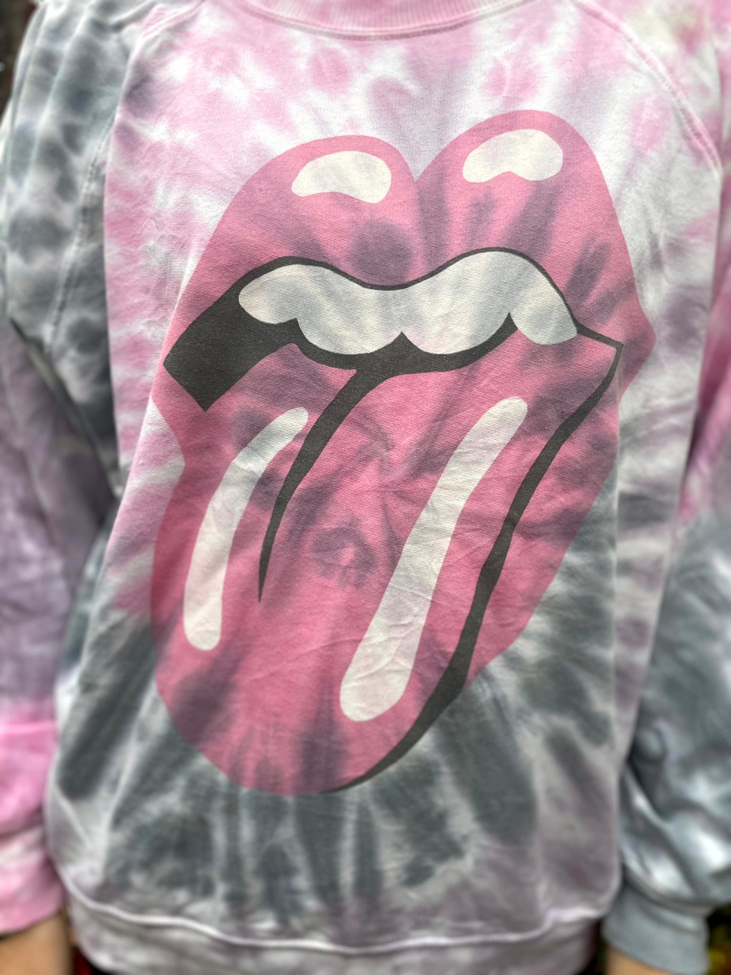 The Rolling Stones Tie Dye Pullover Jumper Sweater/Sweatshirt Band - XS/Extra Small