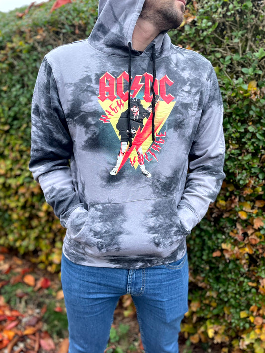 ACDC 'High Voltage' Tie Dye Pullover Hoodie - M/Medium
