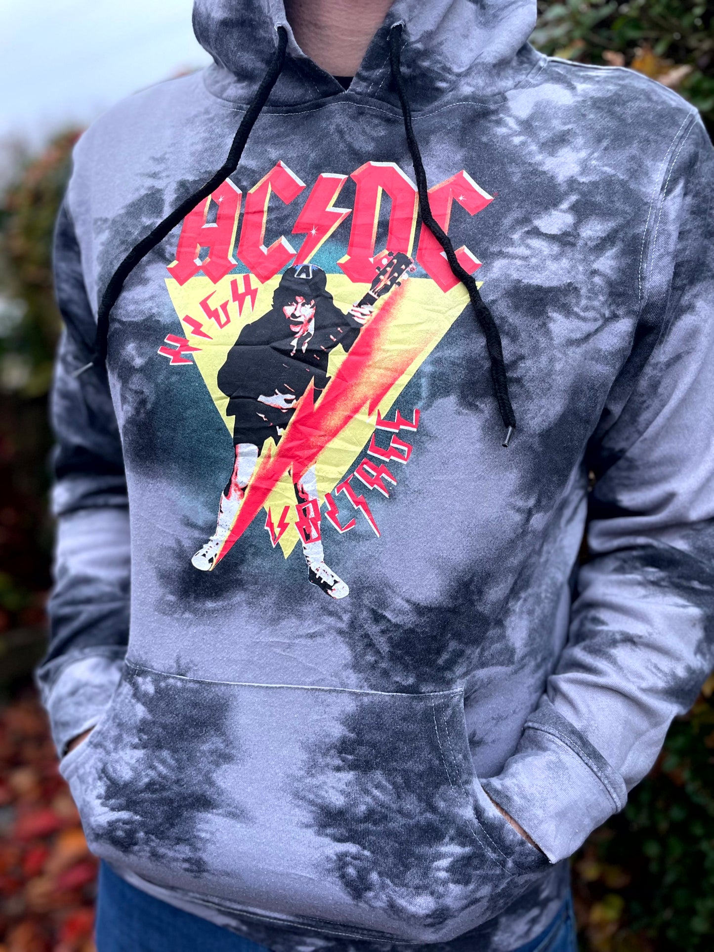 ACDC 'High Voltage' Tie Dye Pullover Hoodie - M/Medium
