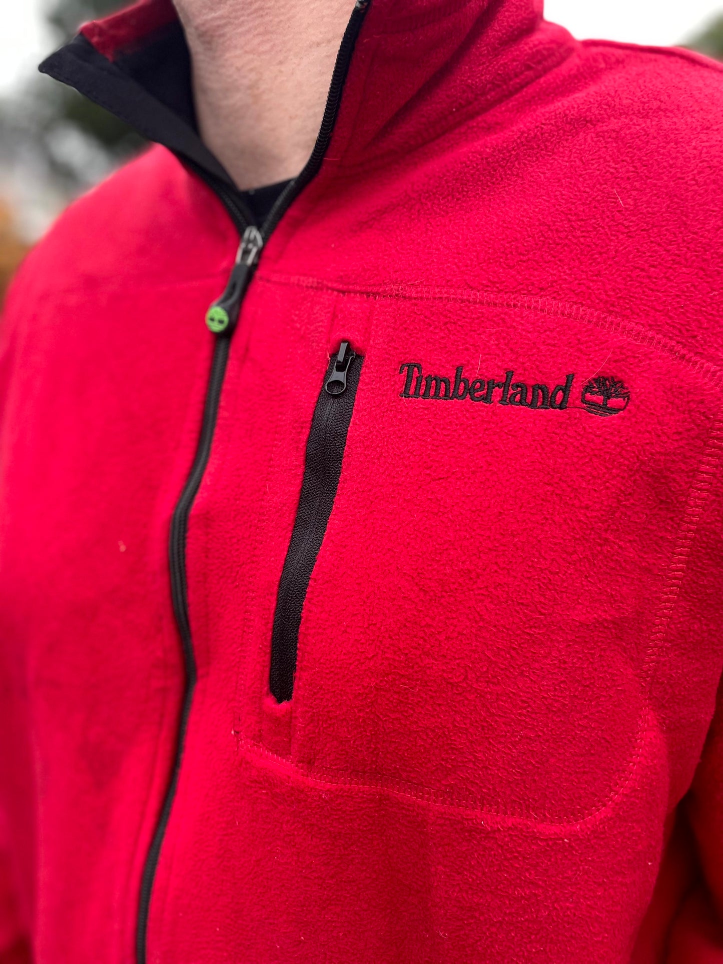 Timberland Red Full Zip Fleece Jacket - L/Large