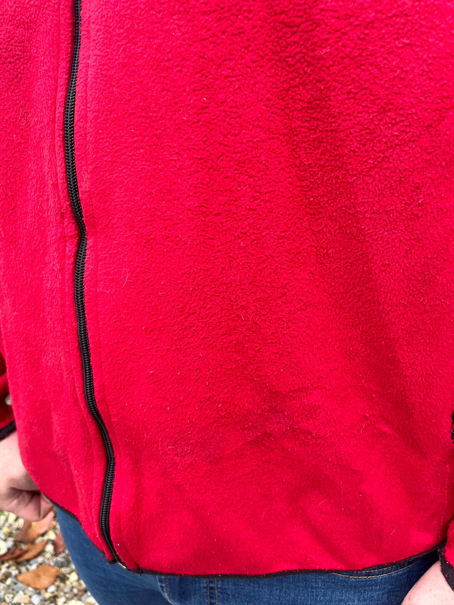 Timberland Red Full Zip Fleece Jacket - L/Large