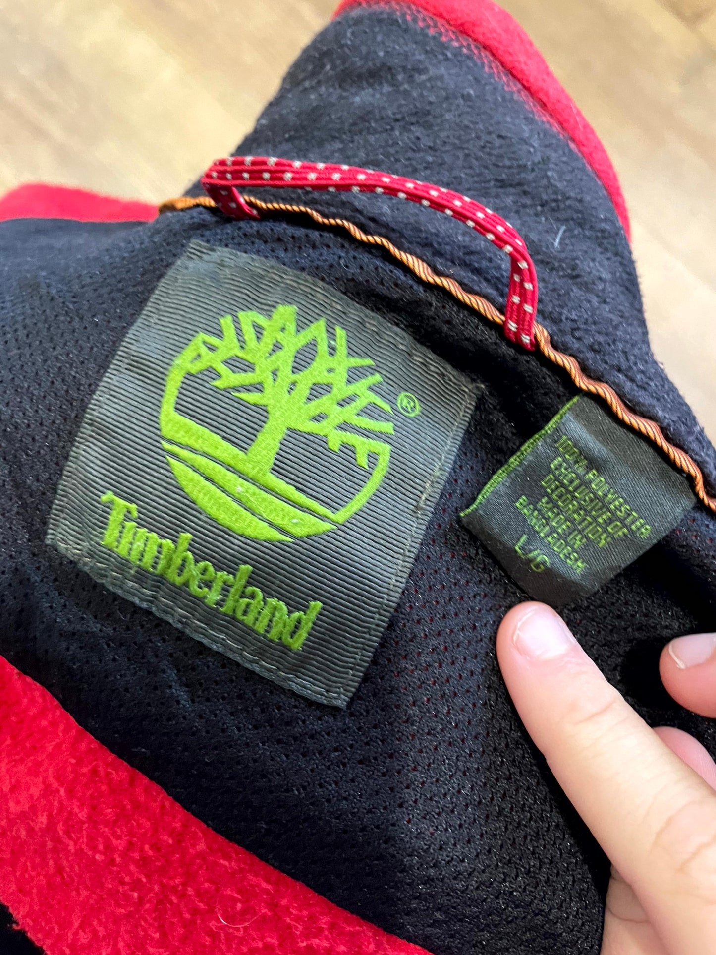Timberland Red Full Zip Fleece Jacket - L/Large