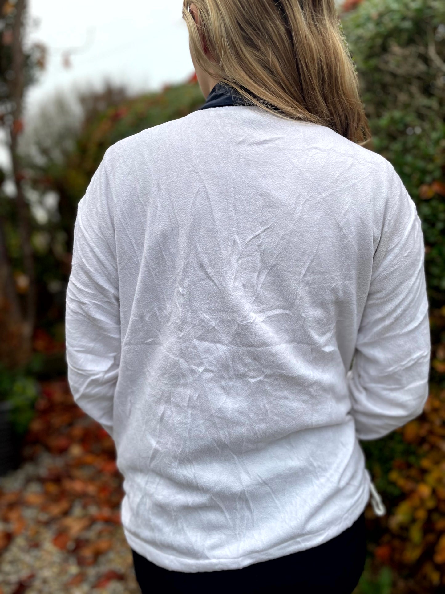 Vintage Ralph Lauren Polo Sport White Fleece 1/4 Zip Pullover Jumper - S/Small