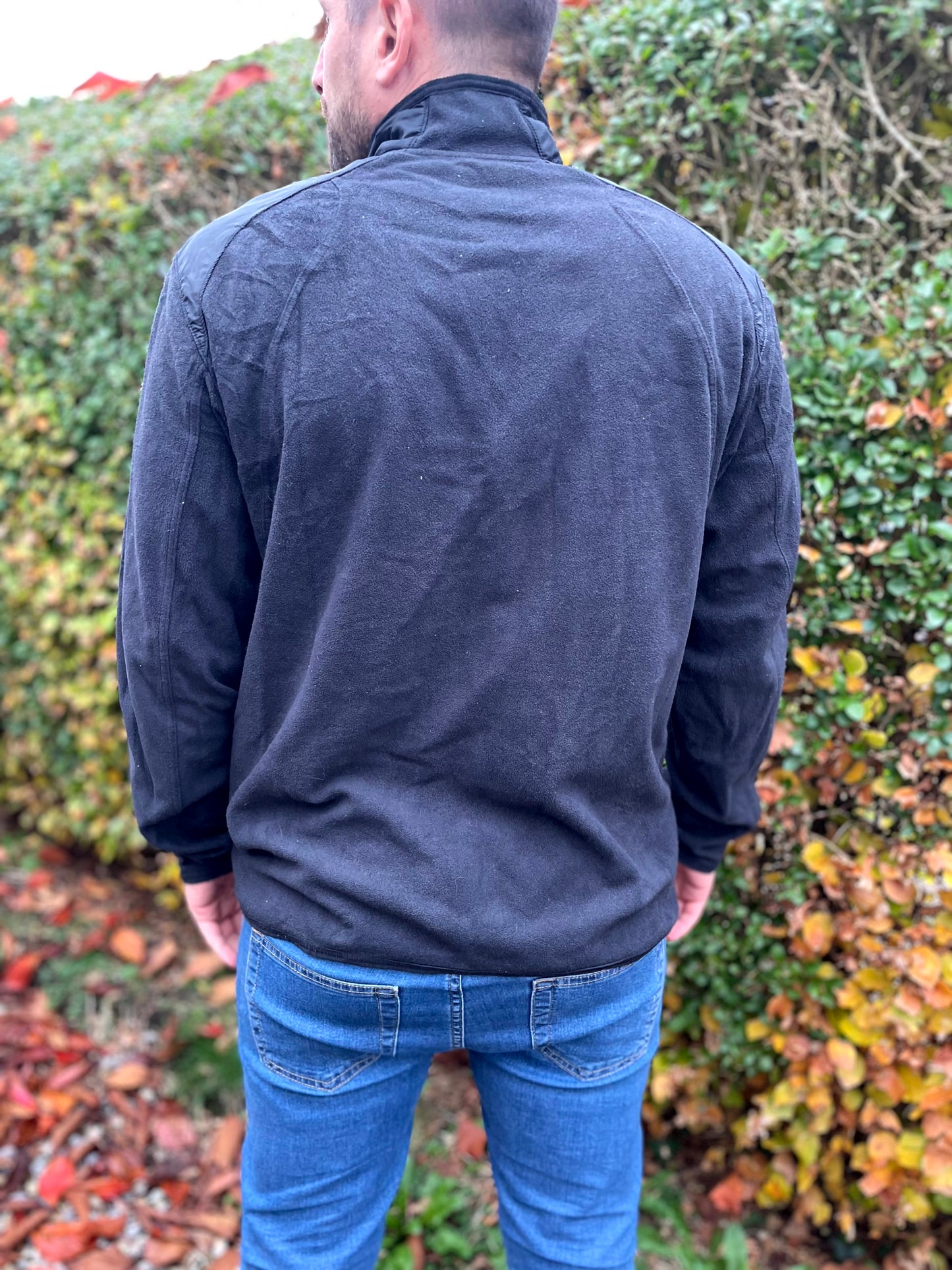 Vintage Nike Silver Tag 1/4 Zip Fleece Pullover Jumper Black - L/Large