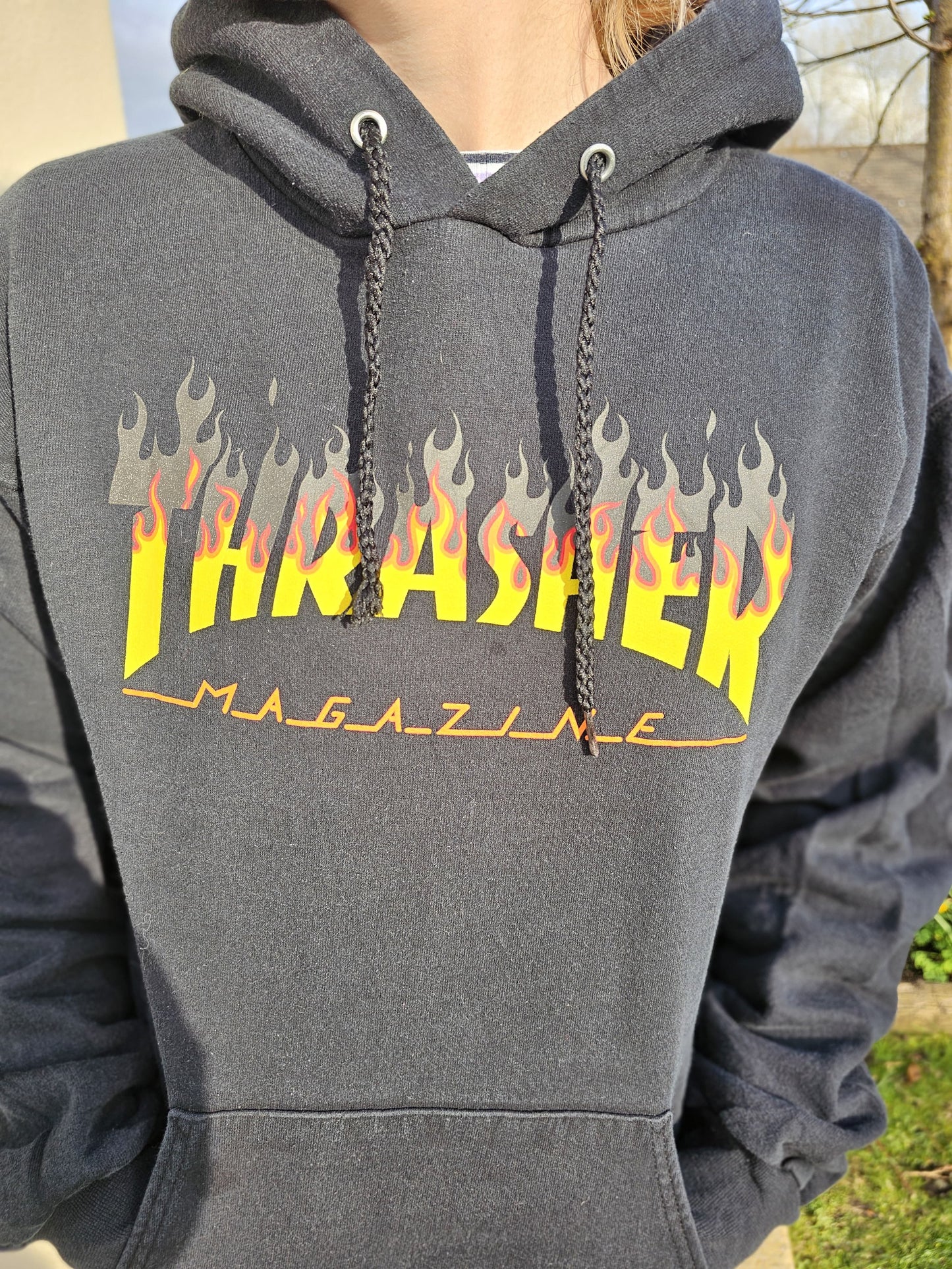 Thrasher Skateboard Magazine Black Hoodie - S/Small 34/36