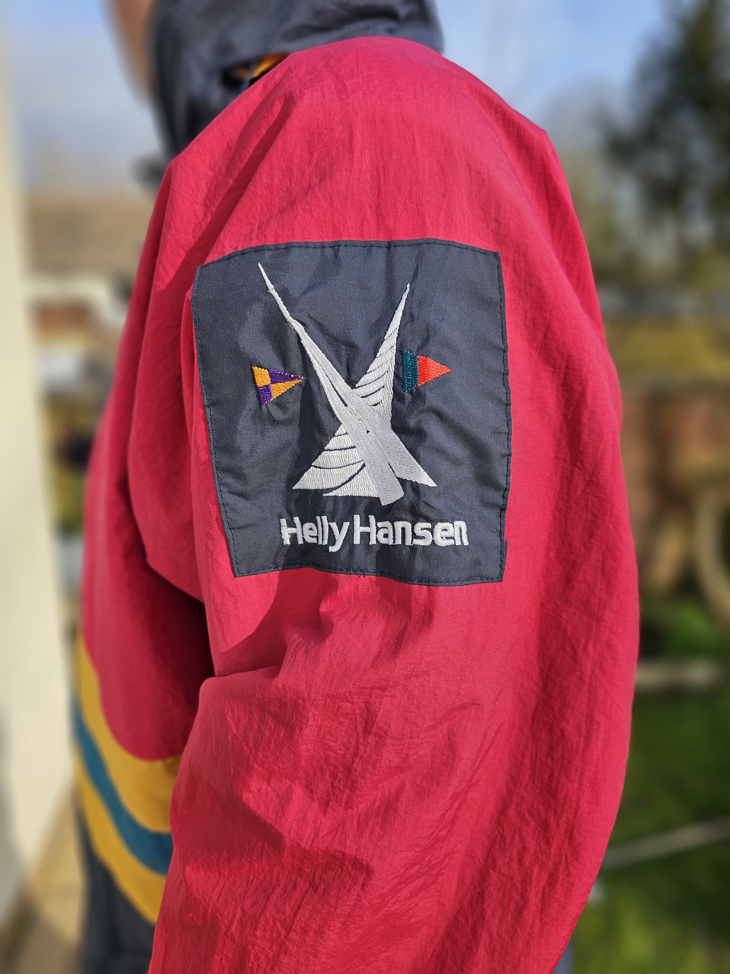 Awesome Vintage Helly Hansen Sailing/Outdoor Windbreaker Jacket - L/Large