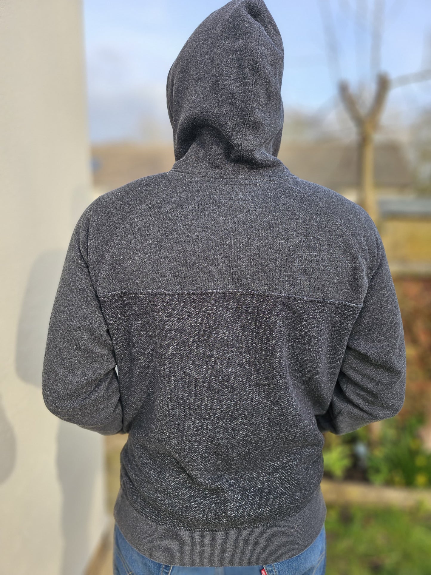 Billabong Pullover Dark Grey Hoodie 1/2 Zip Jumper - L/Large