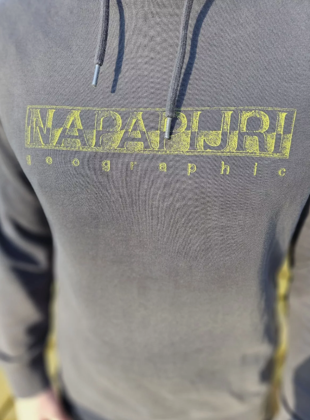 Napapijri Mens Ballar Pullover Hoodie Jumper Grey - L/Large