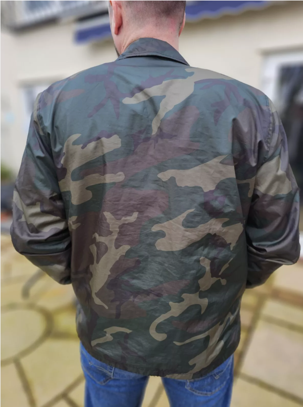 Carhartt WIP Button Up Camo Lined Coach Jacket Street Wear - L/Large