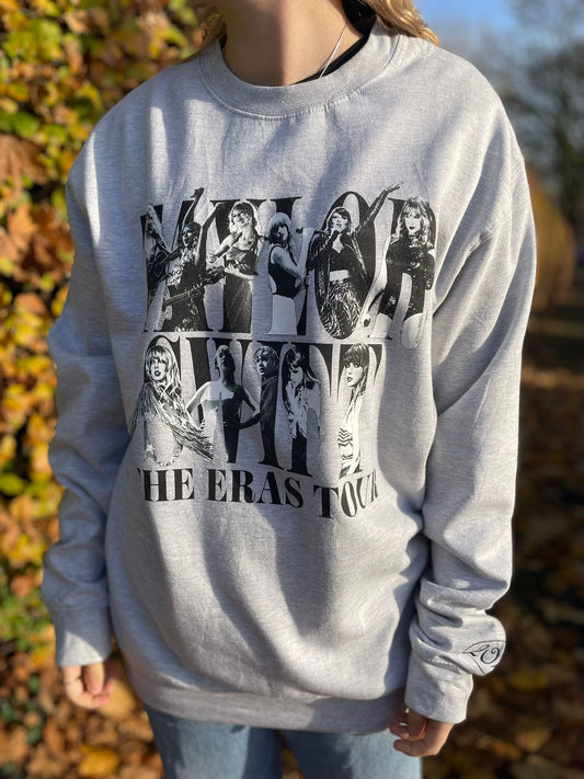 Taylor Swift 2023 The Eras Tour Pullover Grey Jumper/Sweatshirt Swifties - L/Large