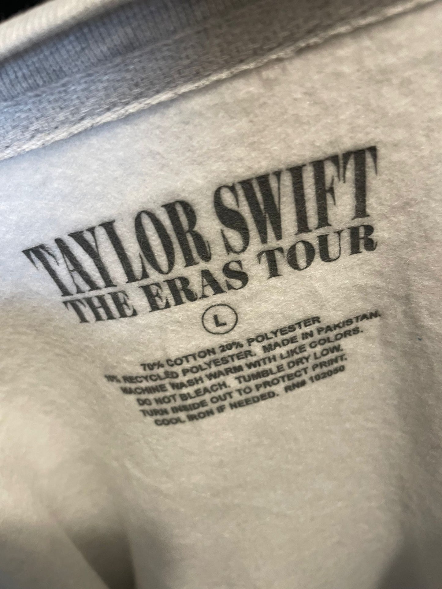 Taylor Swift 2023 The Eras Tour Pullover Grey Jumper/Sweatshirt Swifties - L/Large