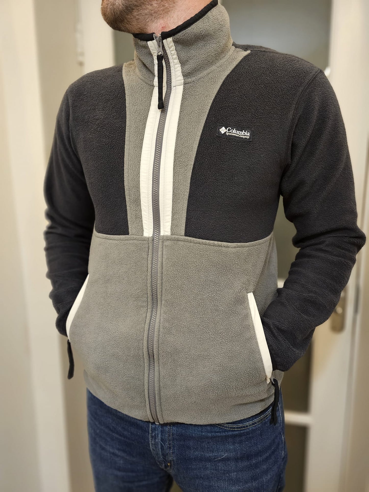 Columbia Mens Backbowl Full Zip Fleece Jacket - City Grey - M/Medium