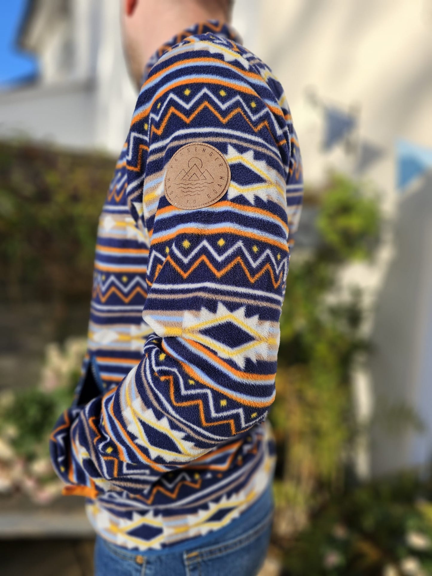 Passenger Mens Pullover Snap Button Fleece Jumper - M/Medium