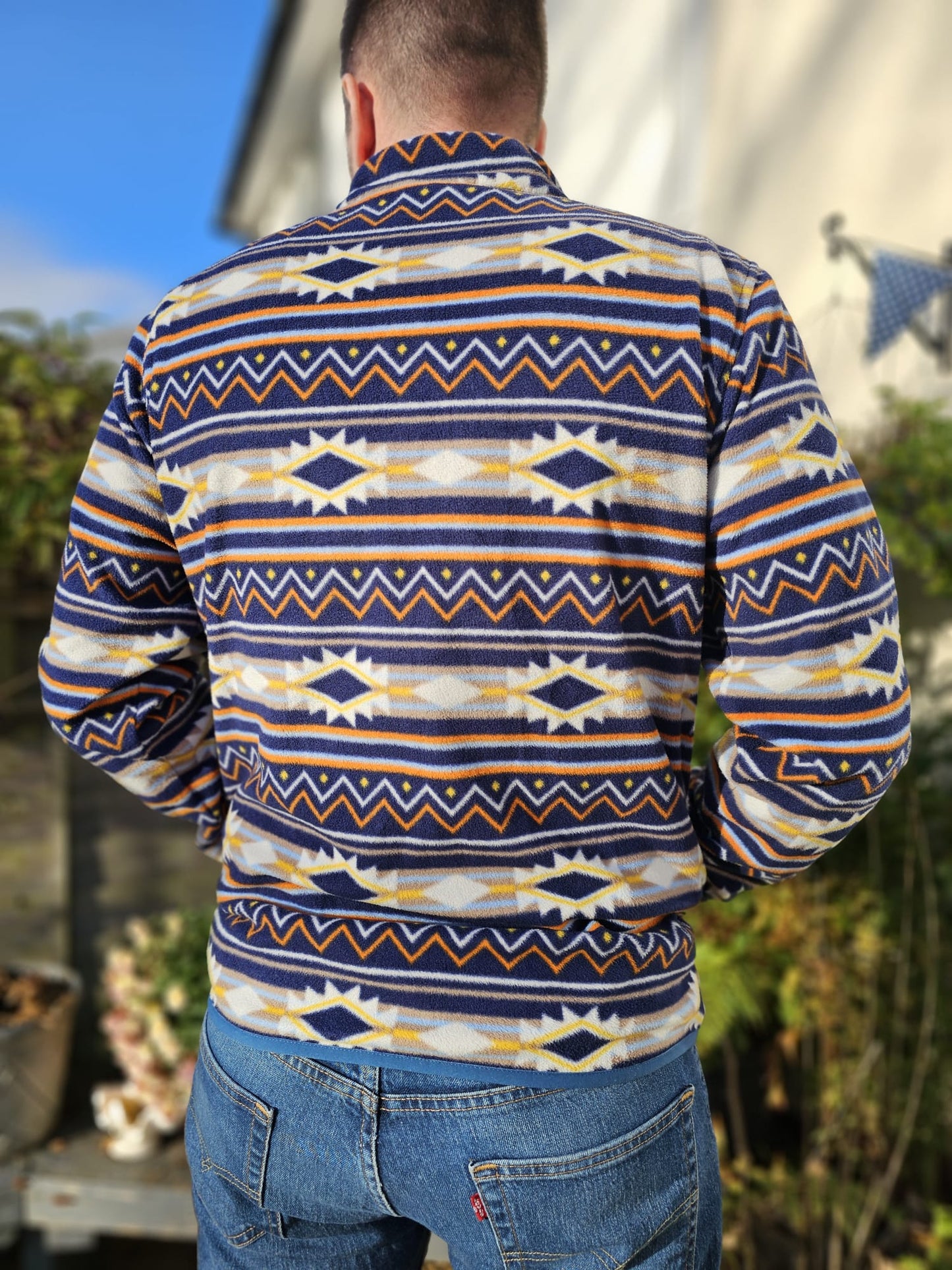 Passenger Mens Pullover Snap Button Fleece Jumper - M/Medium