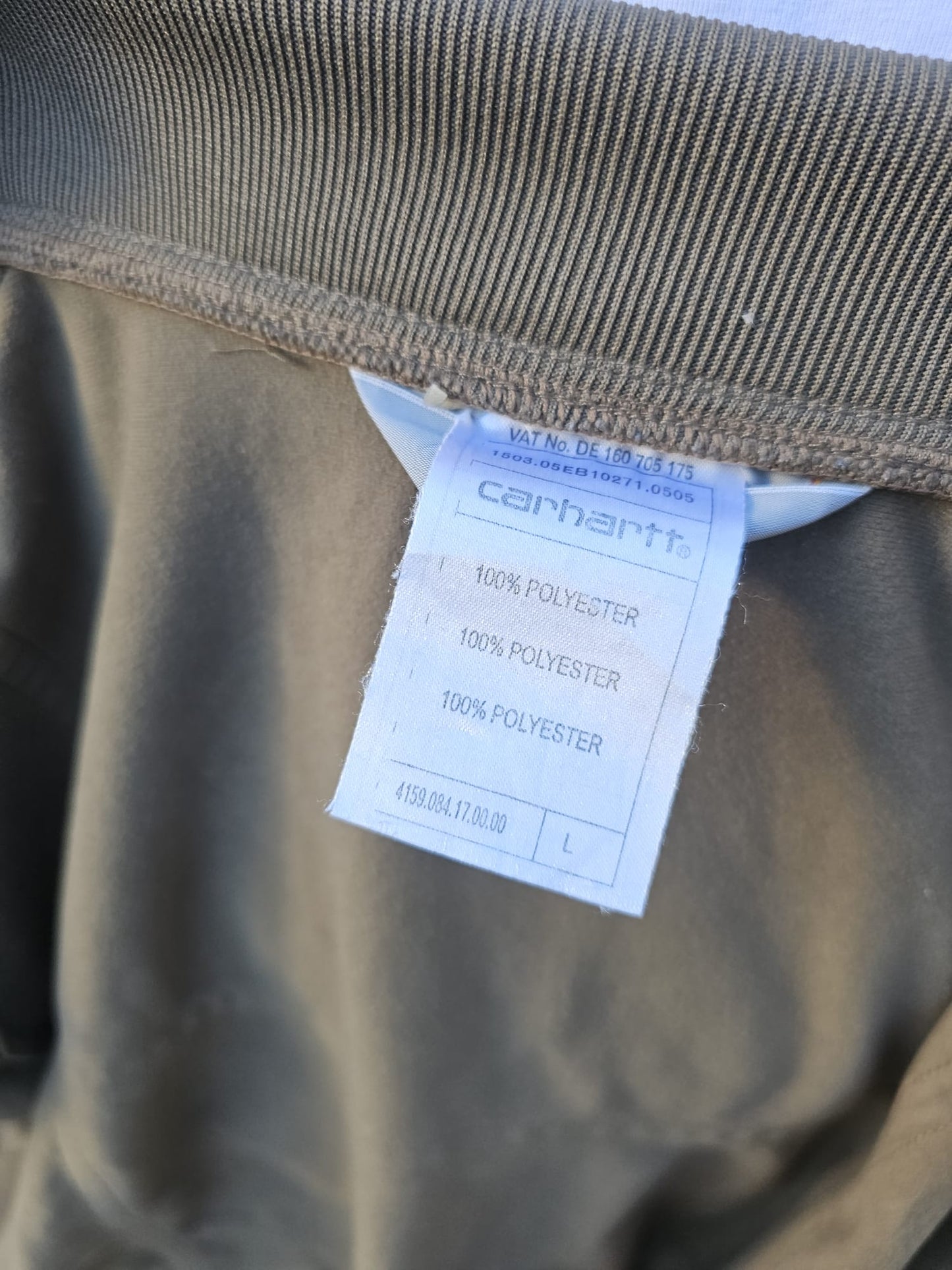 Vintage Y2K Carharrt Full Zip Khaki Track Jacket - L/Large