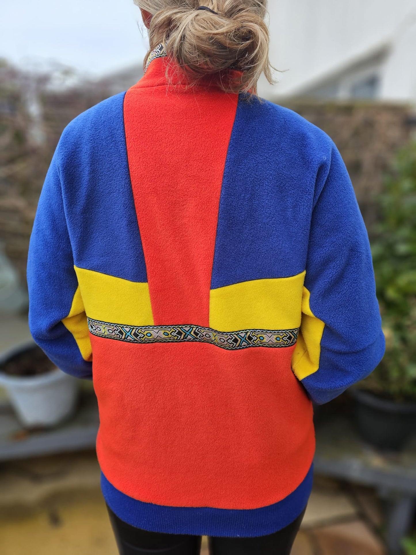Berghaus Iconic Blue/Red/Yellow Full Zip Aztec Tramantana Fleece Jacket Unisex - S/Small