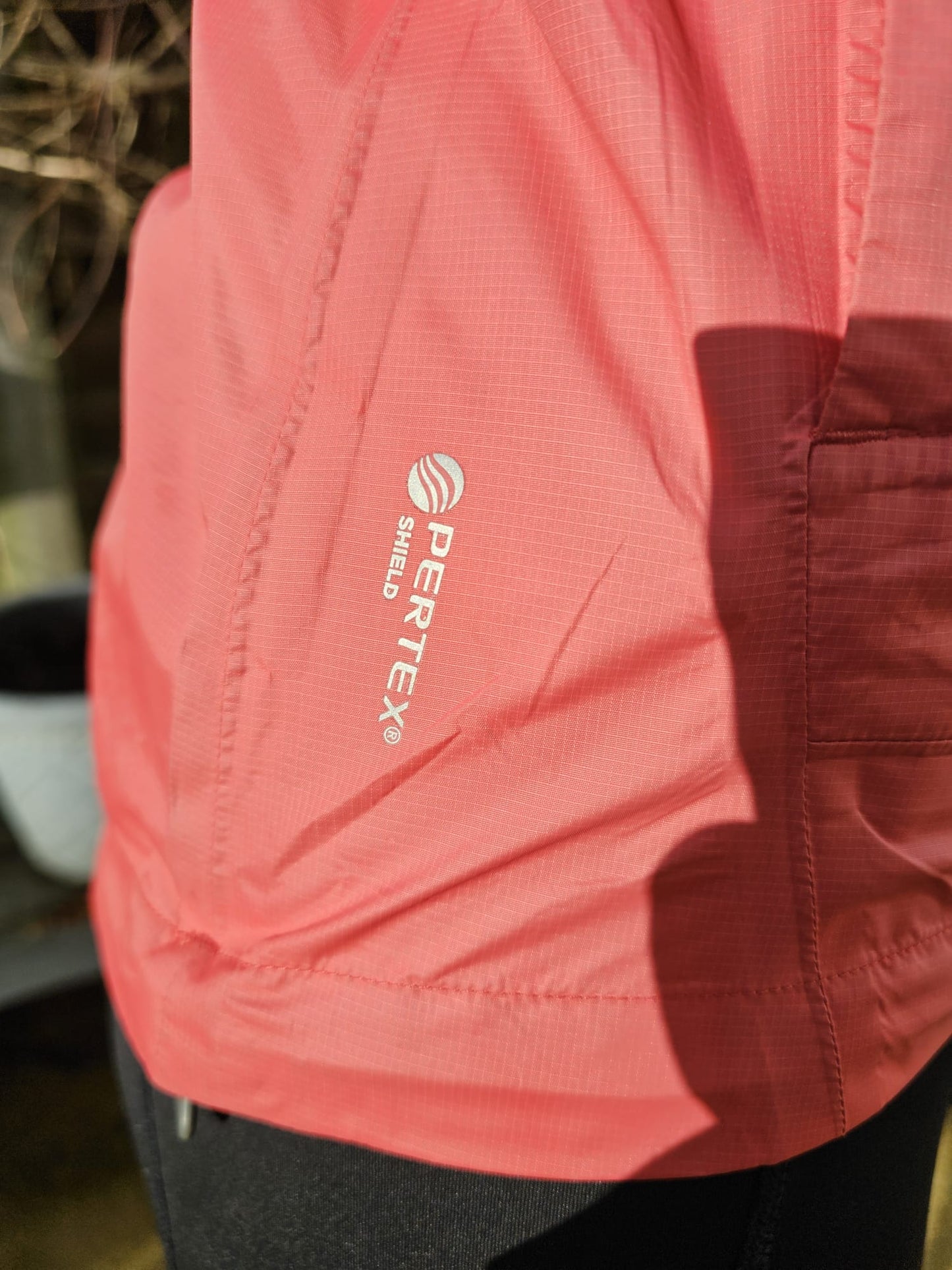 Womens Rab full zip hooded waterproof rain coat/jacket - UK 8 - Pinky/Red