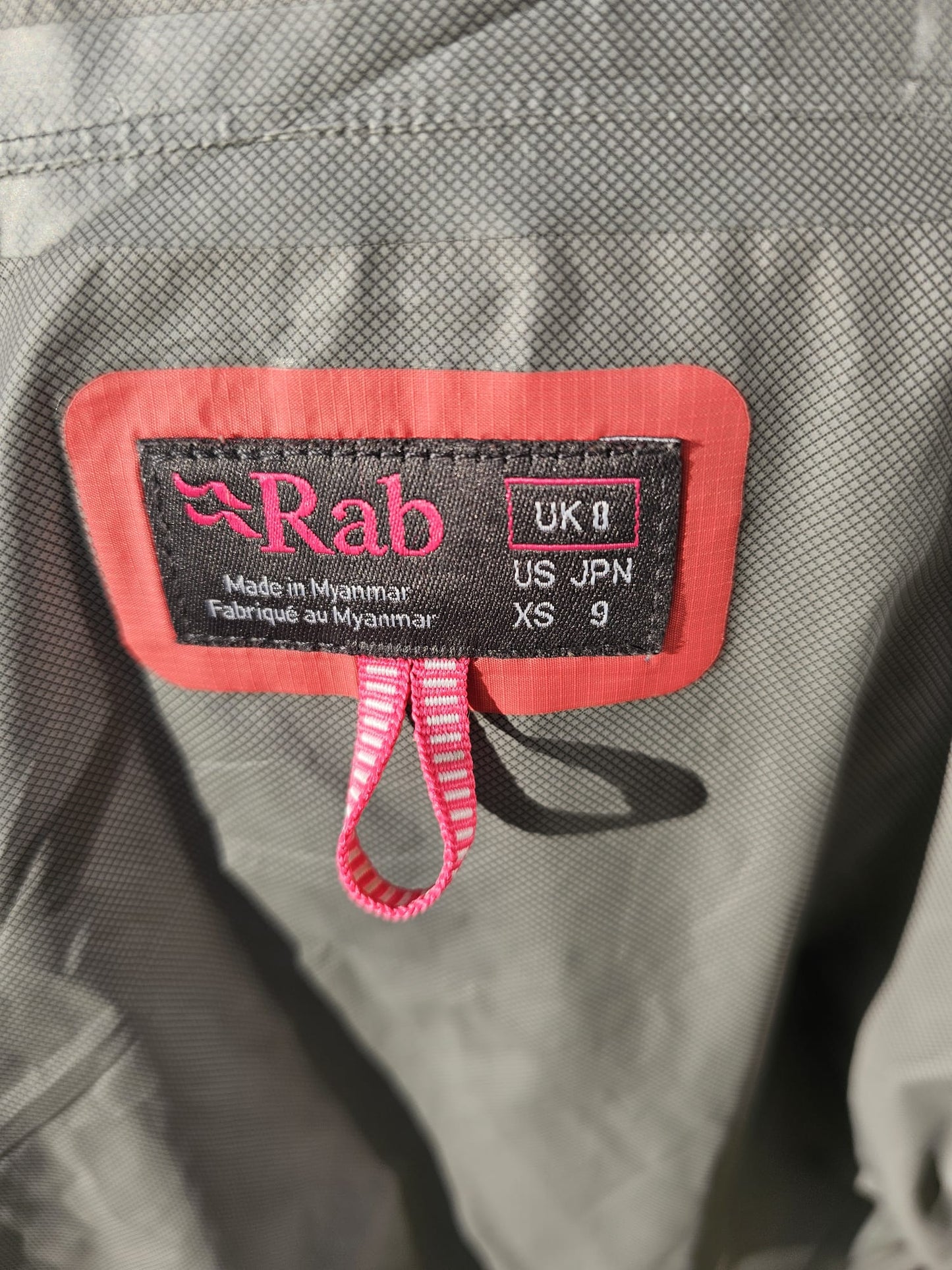 Womens Rab full zip hooded waterproof rain coat/jacket - UK 8 - Pinky/Red