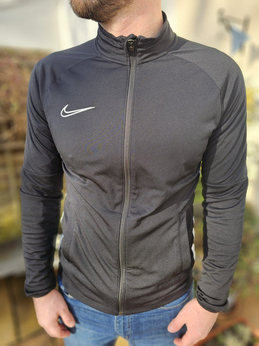 Nike Dri-Fit Black Embroidered Tracksuit Trackie Jacket -  M/Medium