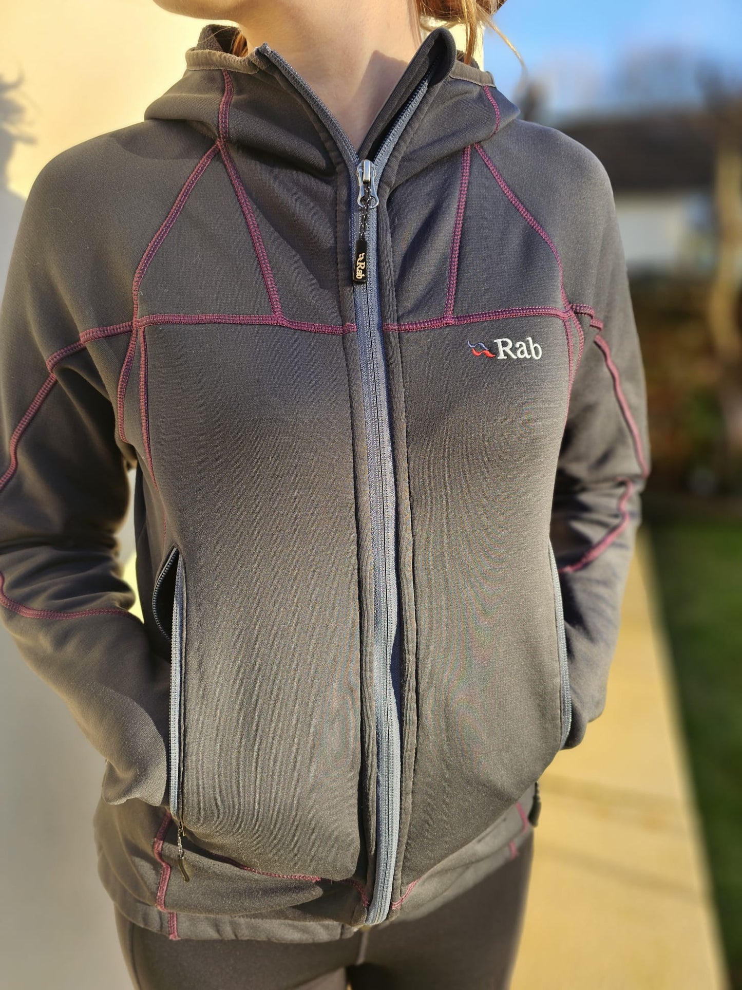 Rab Soft Shell Polartec Wind Pro Full Zip Hooded Jacket - UK 10/M/Medium