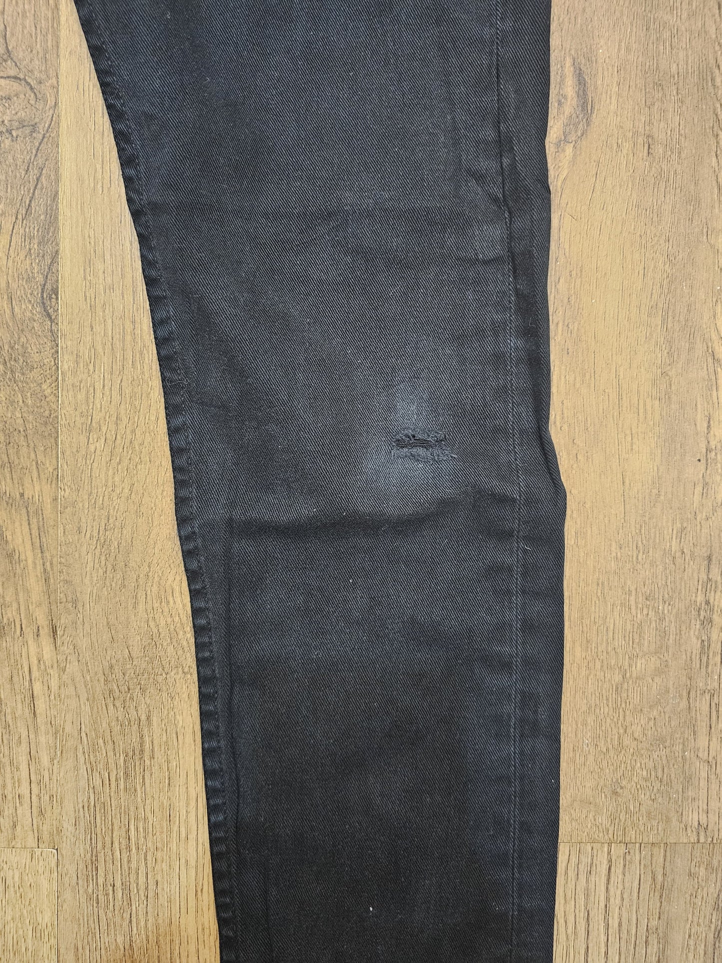 Levi's Black Ripped Jeans 501 Skinny Fit - W31/28L
