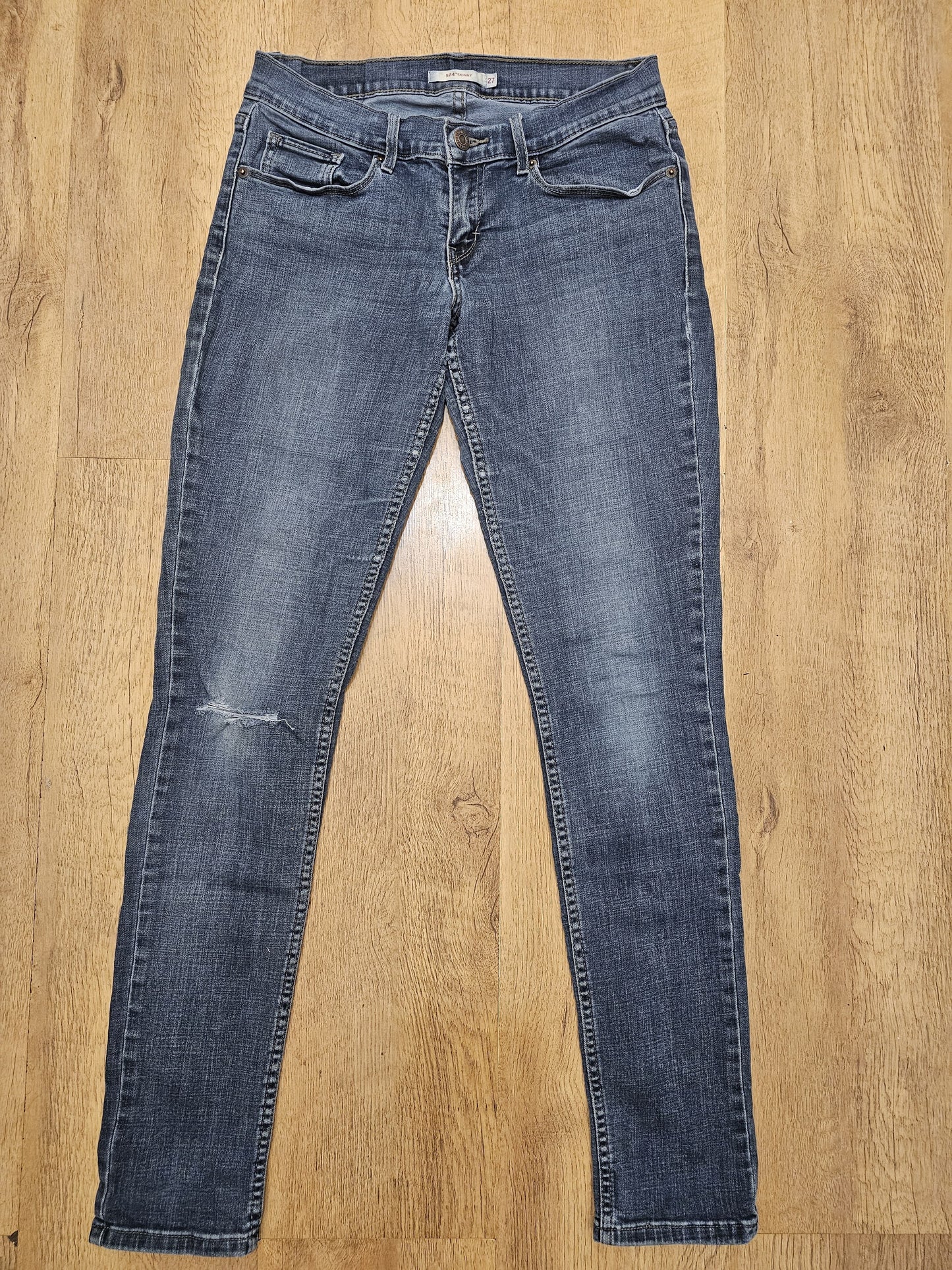 Levi's Womens Blue Jeans 514 Skinny Fit - W29/31L (C. UK 12)