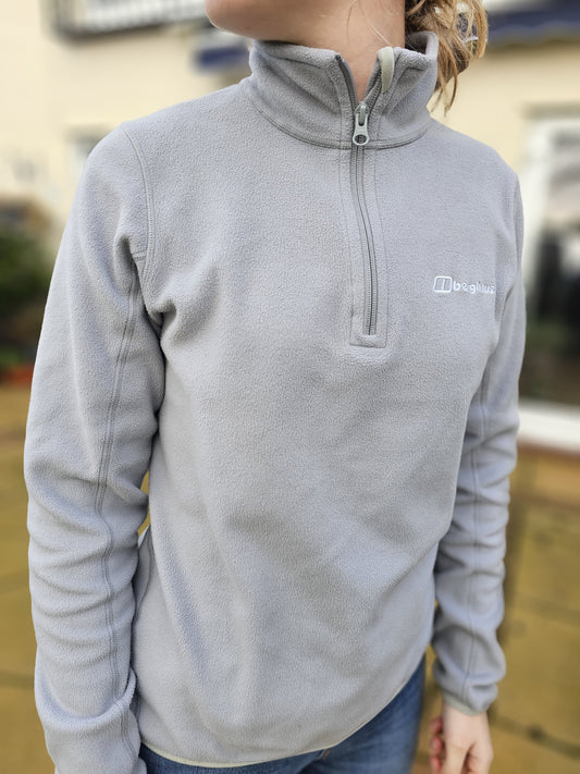 Berghaus Grey Womens Fleece Pullover 1/4 Zip Fleece Jumper - 10/M/Medium