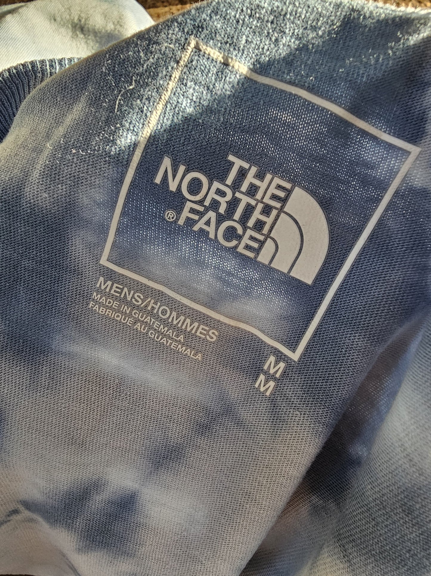 Mens The North Face Tie Dye Blue Short Sleeve T-Shirt - M/Medium