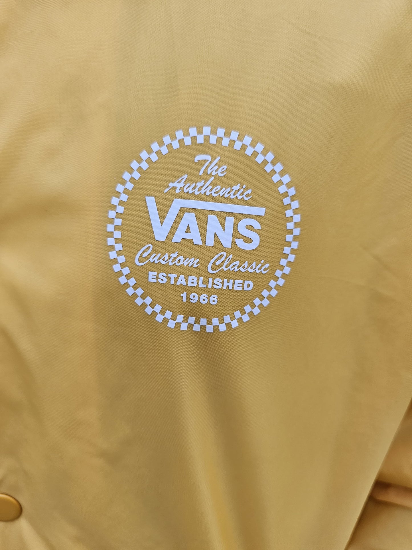 Vans Torrey Yellow Button Up Lined Coach Style Windbreaker/Rain Jacket -  M/Medium