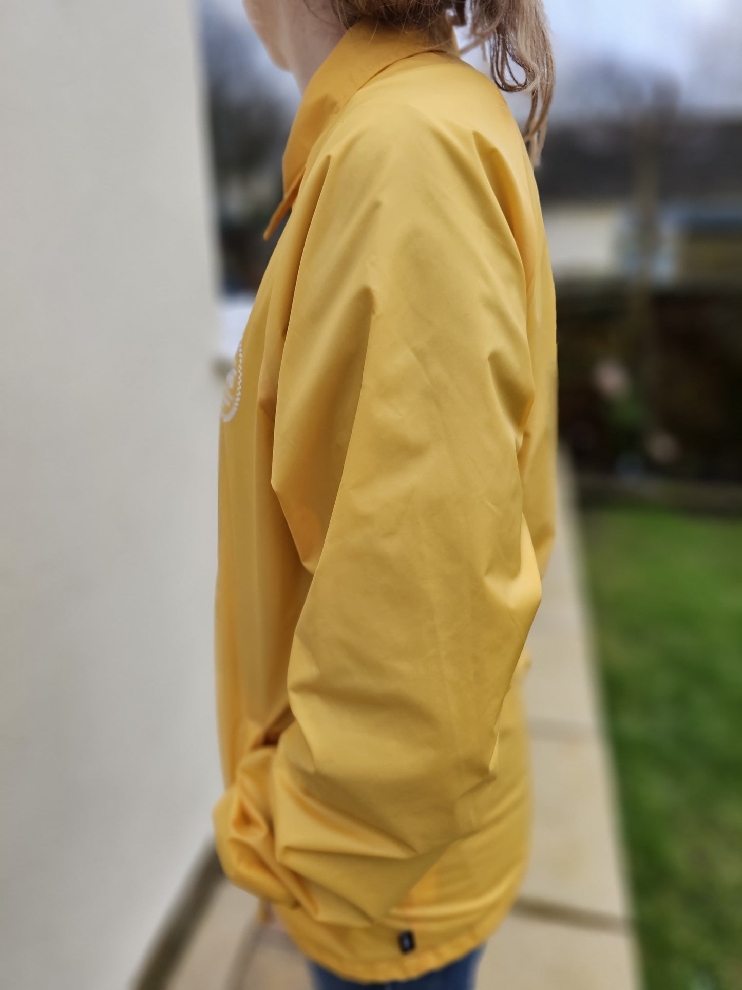 Vans Torrey Yellow Button Up Lined Coach Style Windbreaker/Rain Jacket -  M/Medium