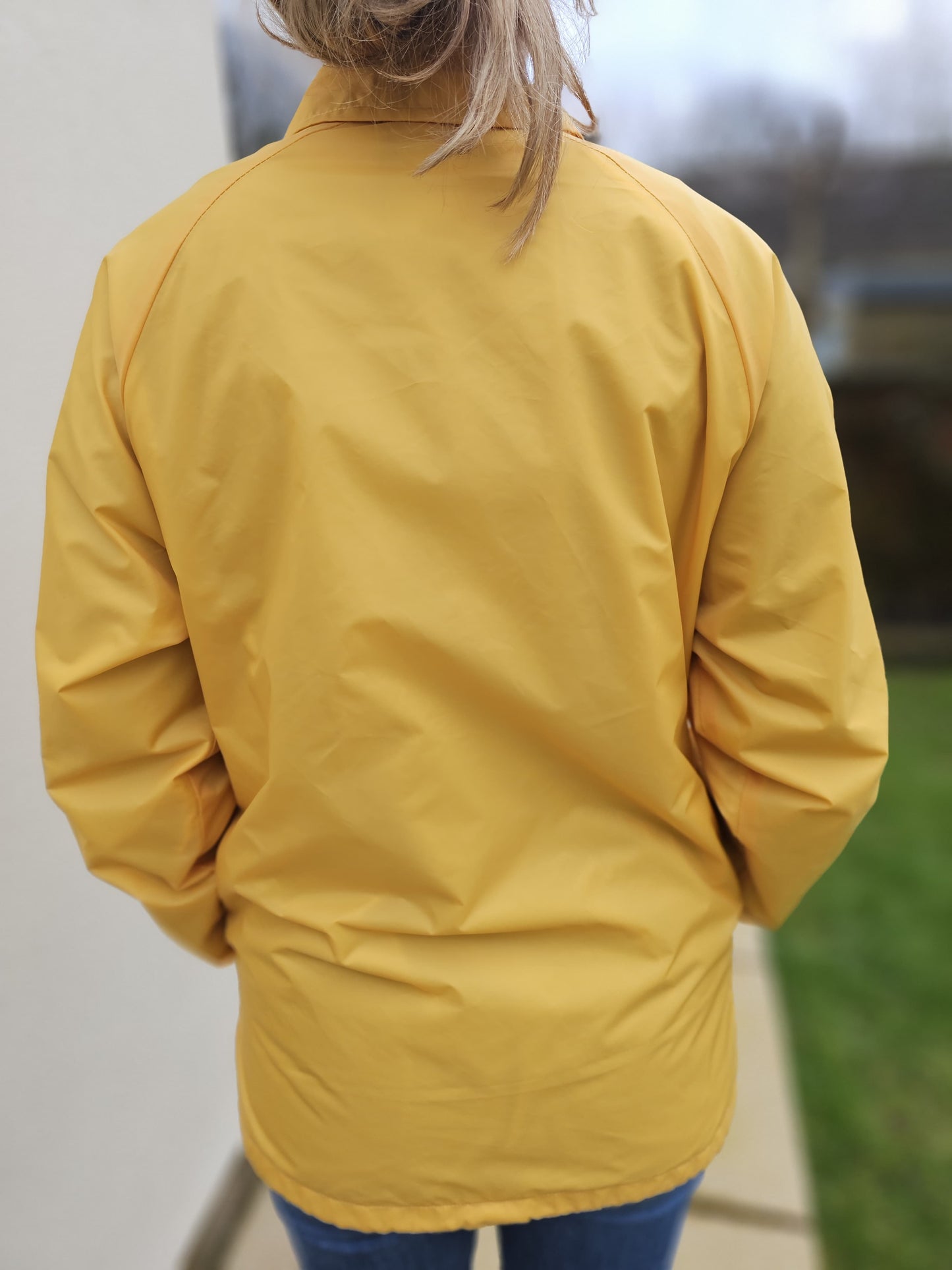 Vans Torrey Yellow Button Up Lined Coach Style Windbreaker/Rain Jacket -  M/Medium