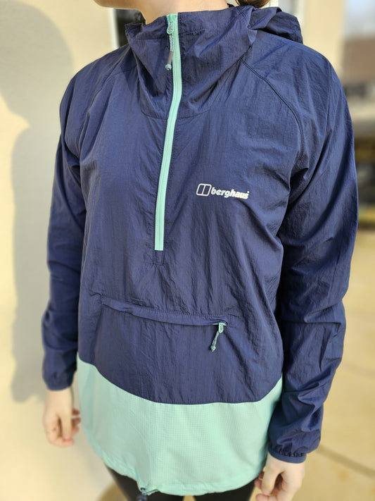 Berghaus Women's Wind Breaker Pullover Smock Anorak Jacket - L/Large/12 - Packable