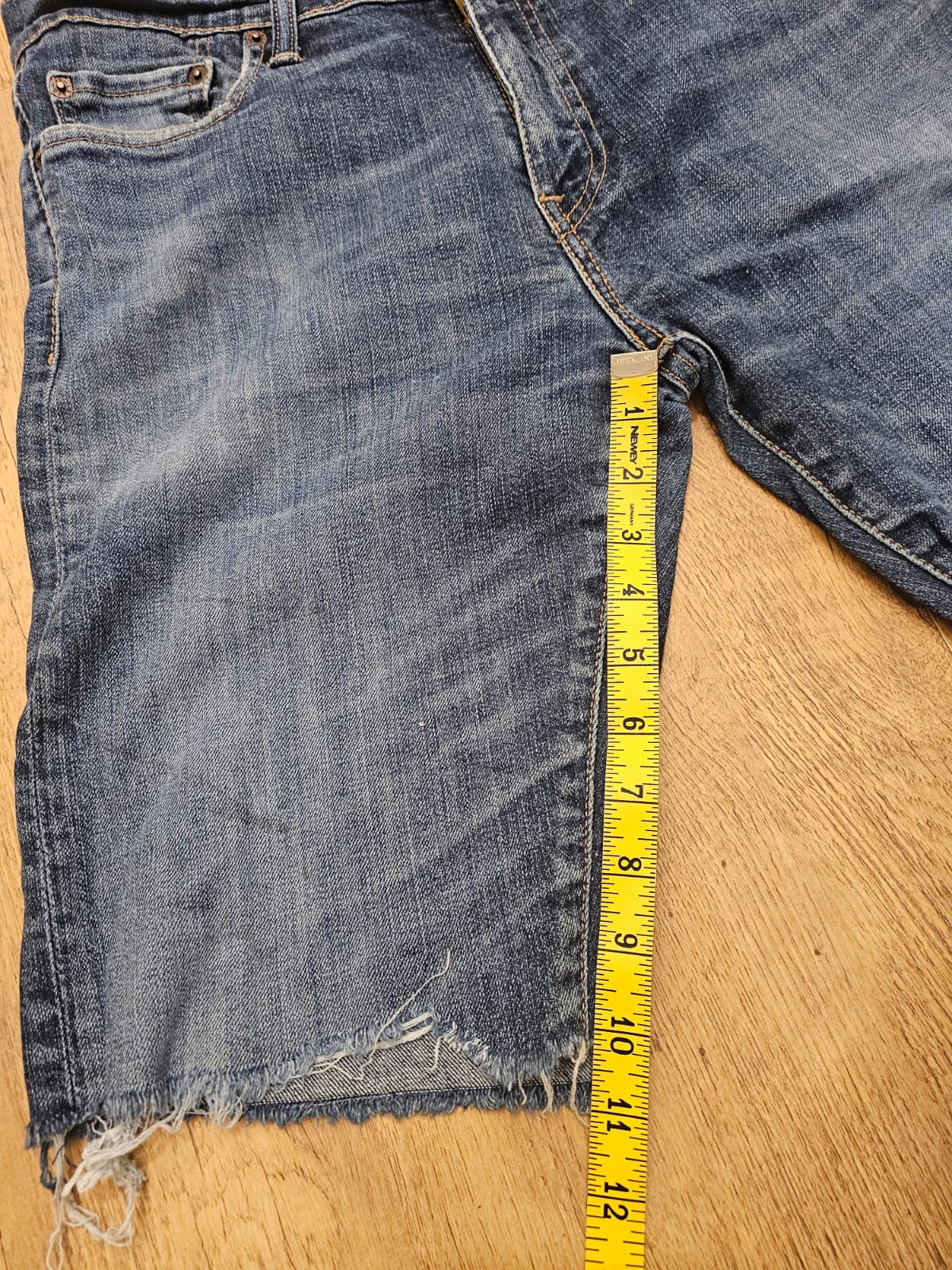 Levi's Blue Jeans Shorts Jorts 504 Regular Straight Fit- W32/11L
