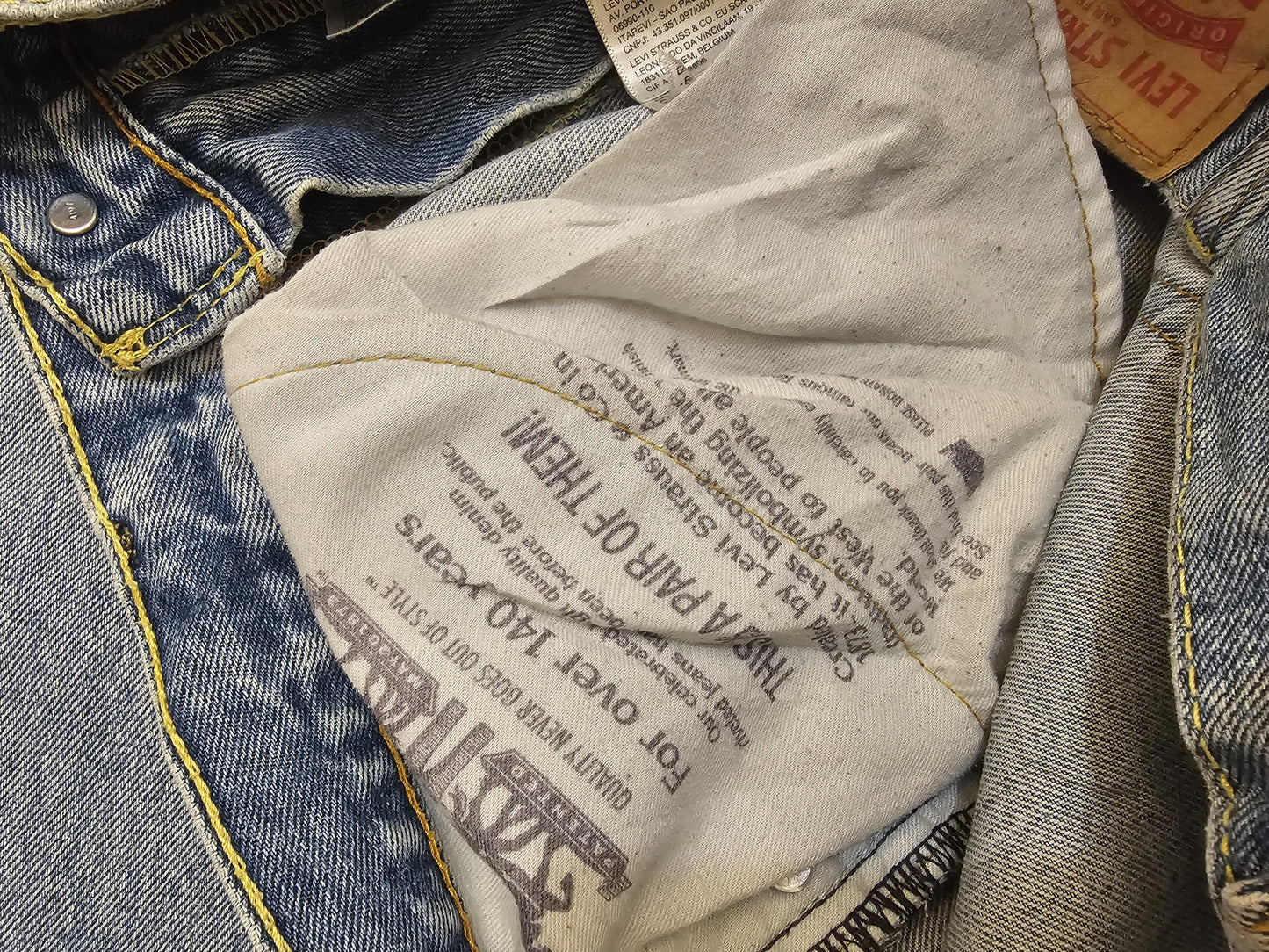 Levi's Blue Jeans 505 Regular Fit - W36/28L