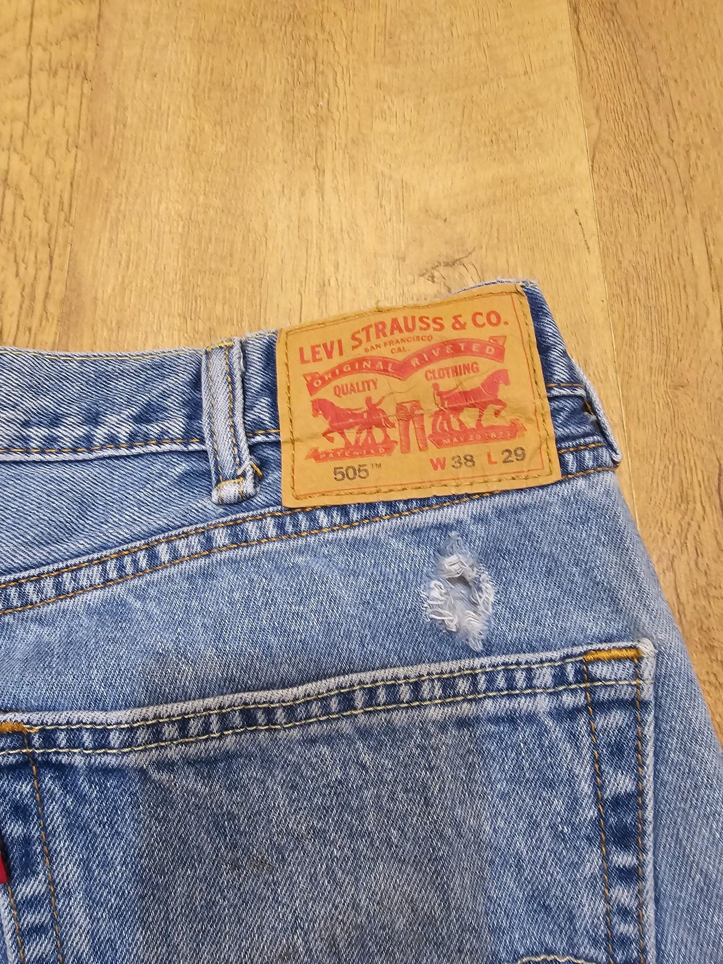 Levi's Blue Jeans 505 Regular Fit - W36/28L