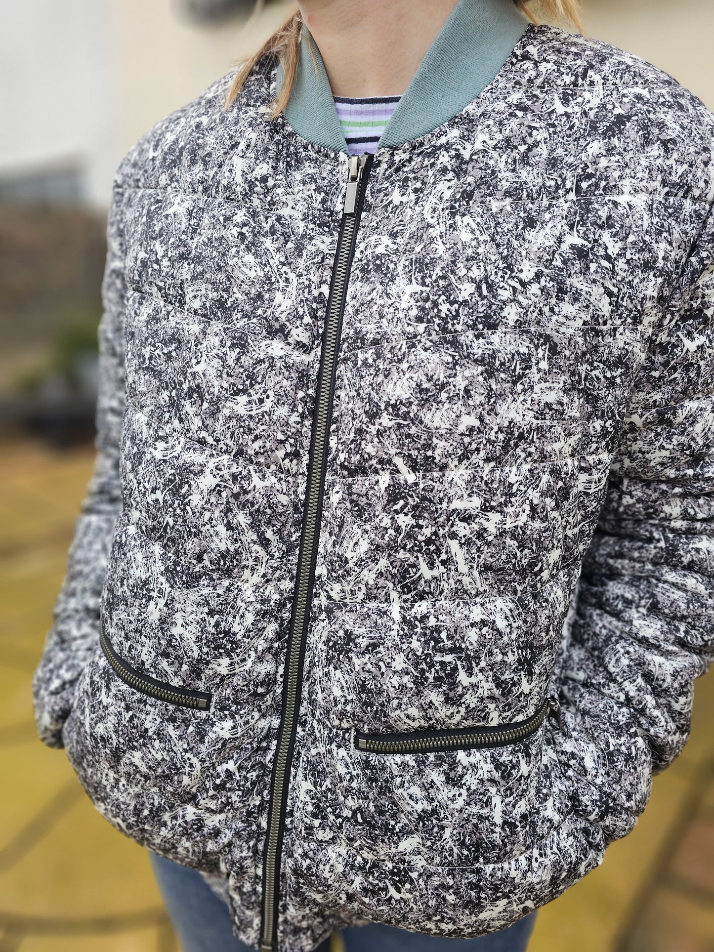 O'Neill Firewall Bomber Jacket Patterned Zip Up - XL/Extra Large