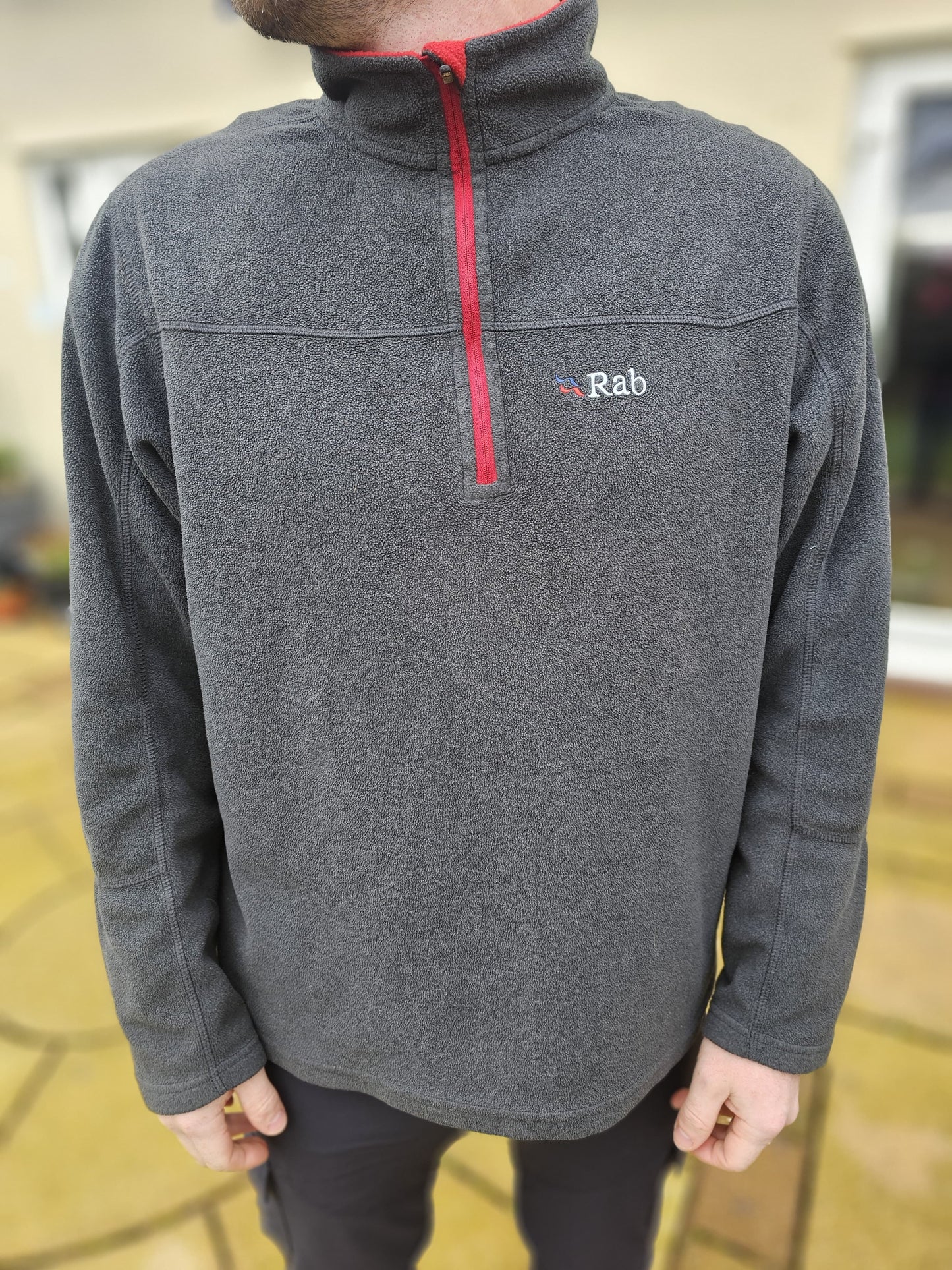 Rab Black/Red Pull On Pullover Fleece Jumper - XXL/Extra Extra Large
