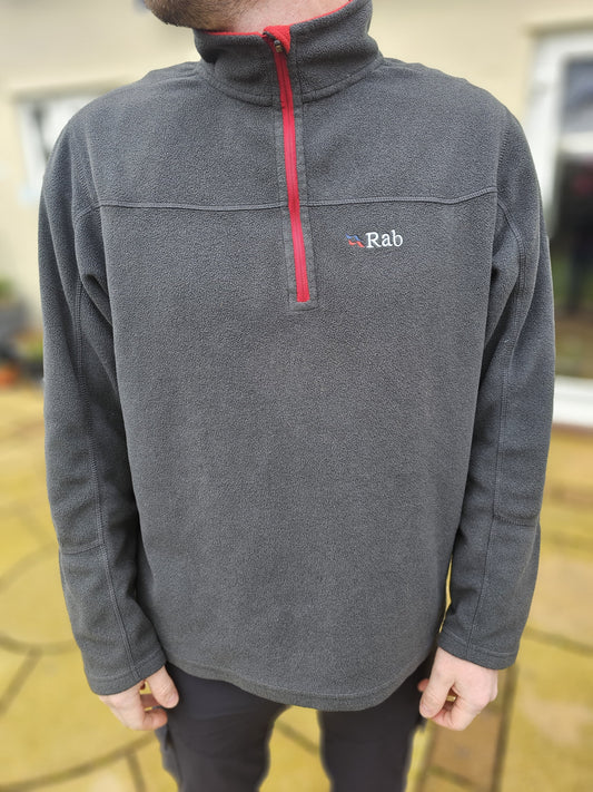 Rab Black/Red Pull On Pullover Fleece Jumper - XXL/Extra Extra Large
