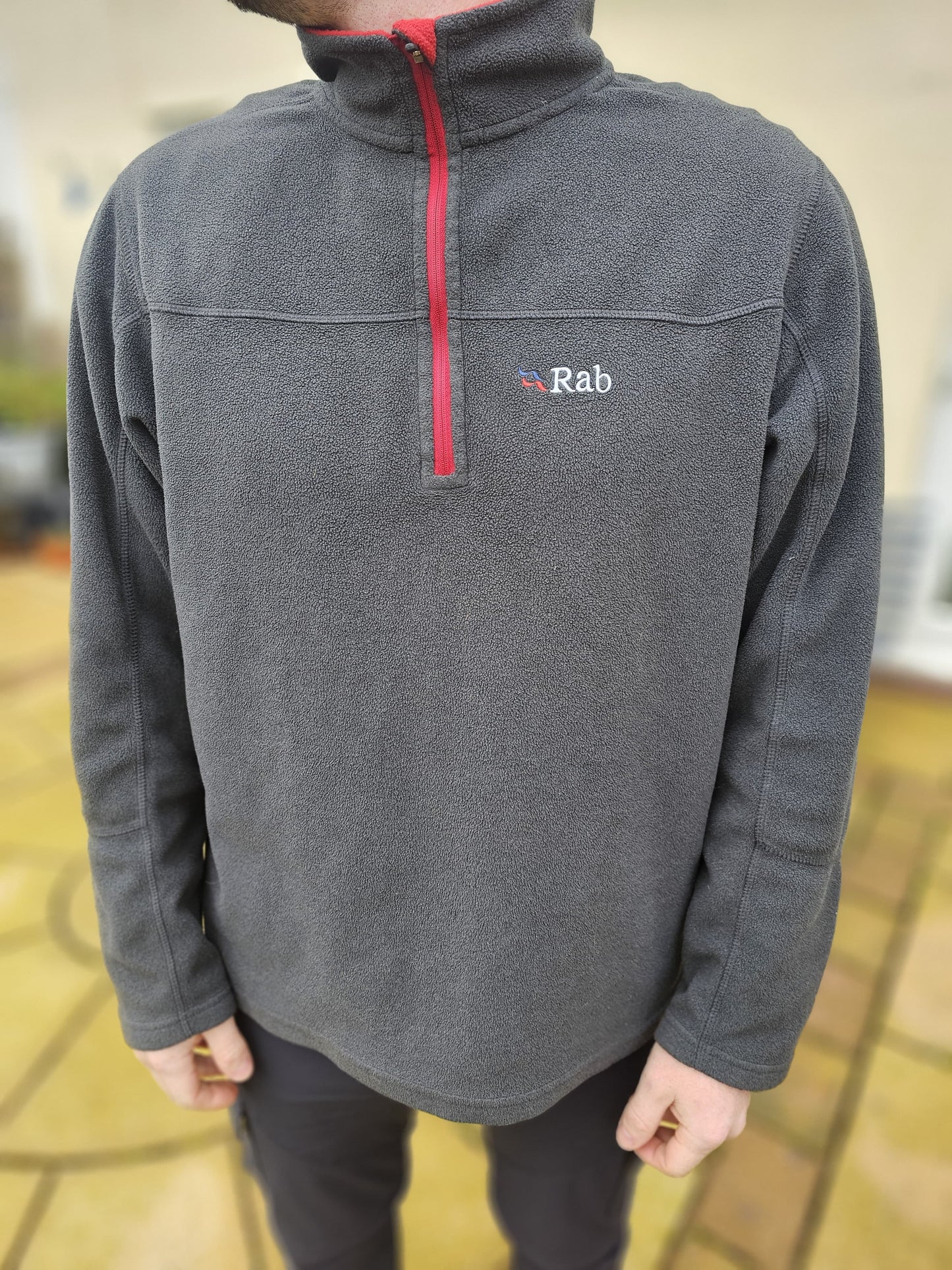 Rab Black/Red Pull On Pullover Fleece Jumper - XXL/Extra Extra Large