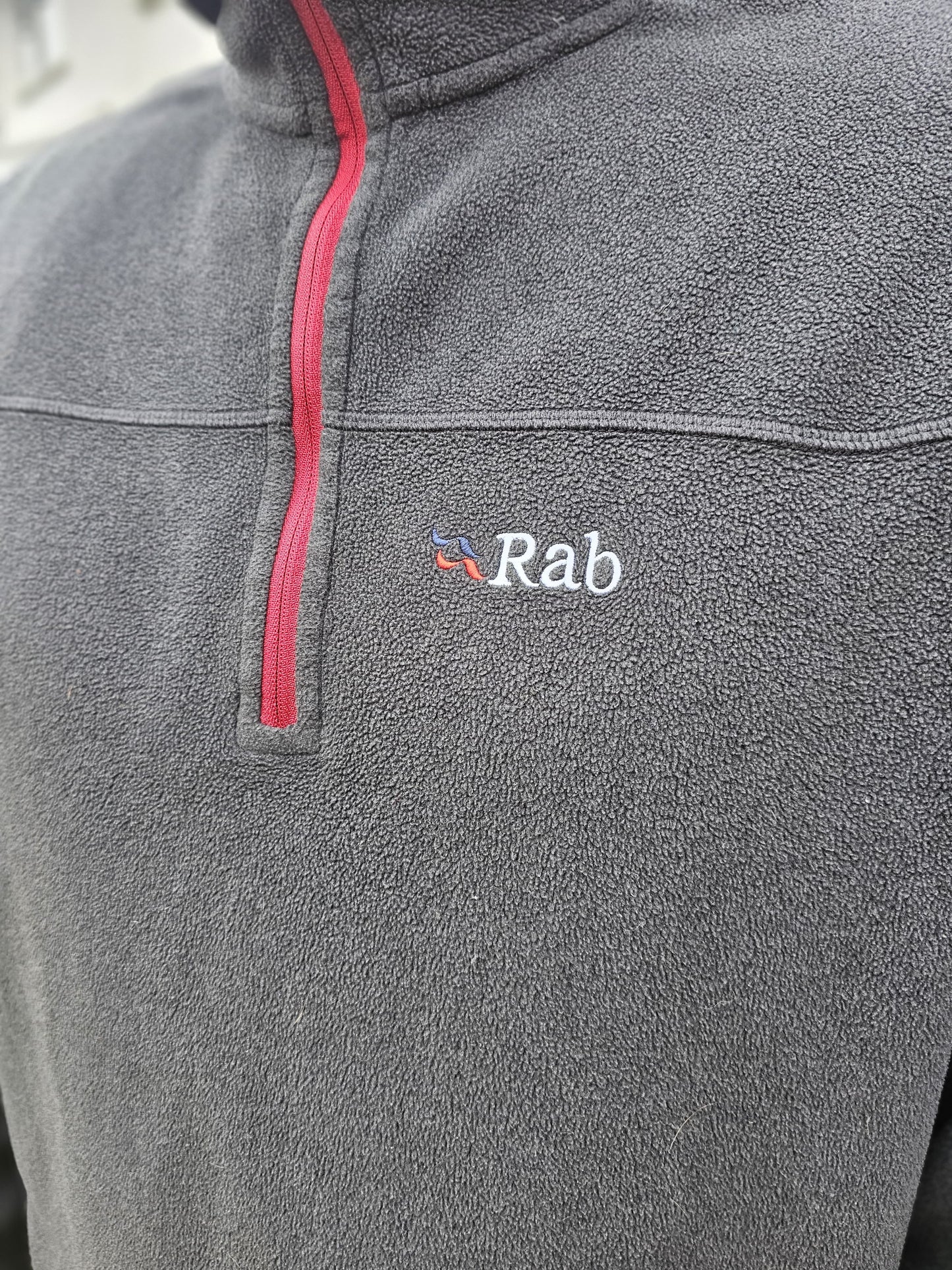 Rab Black/Red Pull On Pullover Fleece Jumper - XXL/Extra Extra Large