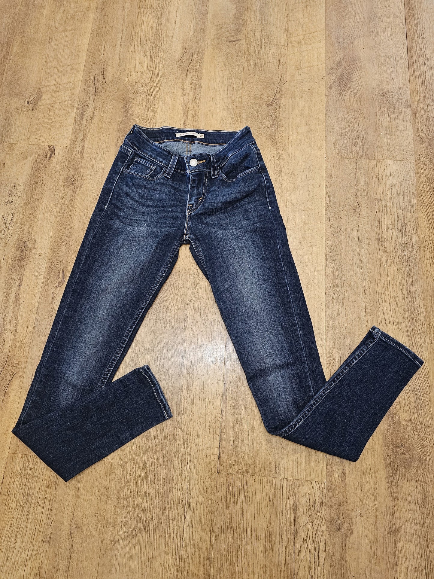 Levi's Womens Blue Jeans 535 Super Skinny Fit - W24/30L